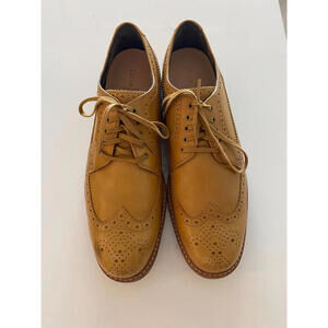 COLE HAAN Size 10 Tan Brogues Leather Brogue Lace Up Shoes